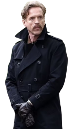 The Runner Damian Lewis Black Trench Coat - Image 2